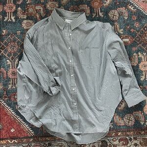 CJLA Oversized Blue and White Gingham Blouse